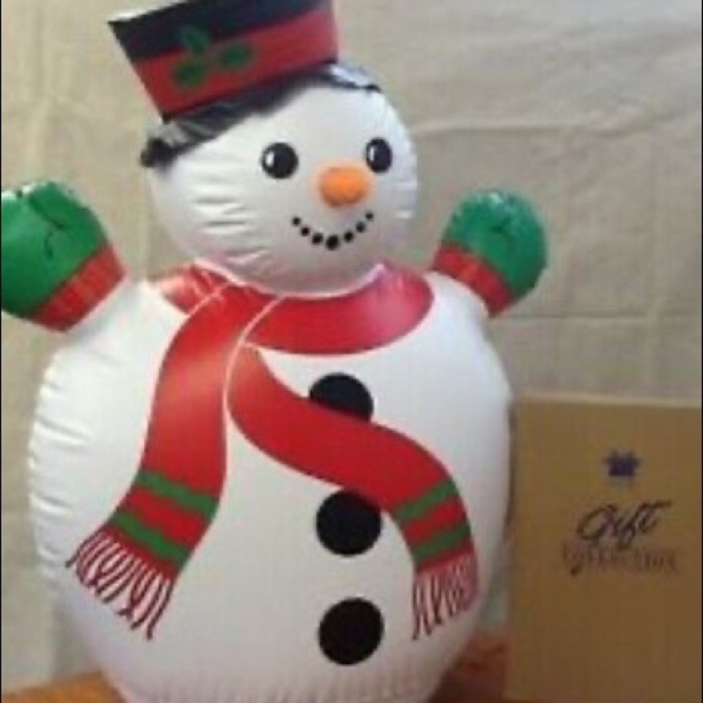 Mr Frosty Light Up Snow Globe Blow Up Figure. (First pic is Stock pic)